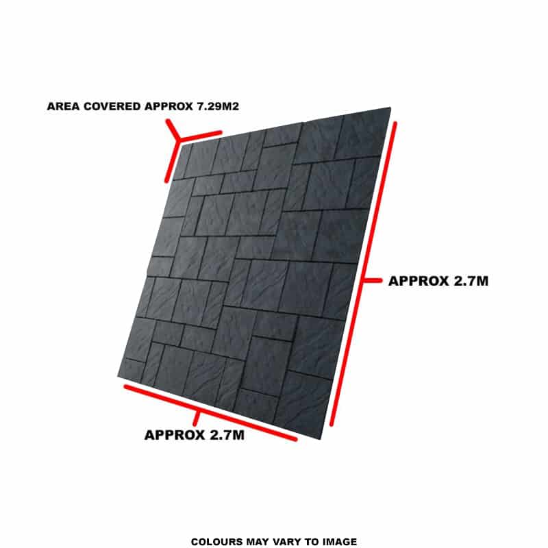 ASHWELL PATIO KIT (SLATE) (2.7 X 2.7M) (7.29M2) Buildland Ltd