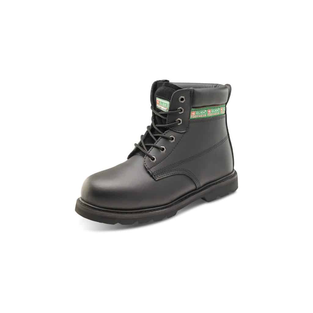 BLACK LEATHER SAFETY BOOTS GOODYEAR