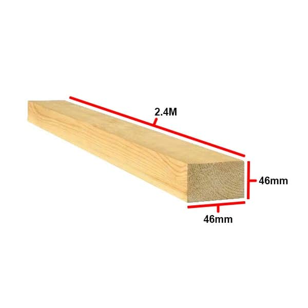 PLANED SMOOTH TIMBER 46MM 46 2.4