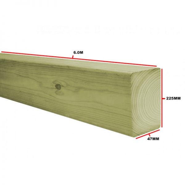 Tanalised Treated Timber 47 X 225mm 6.0m
