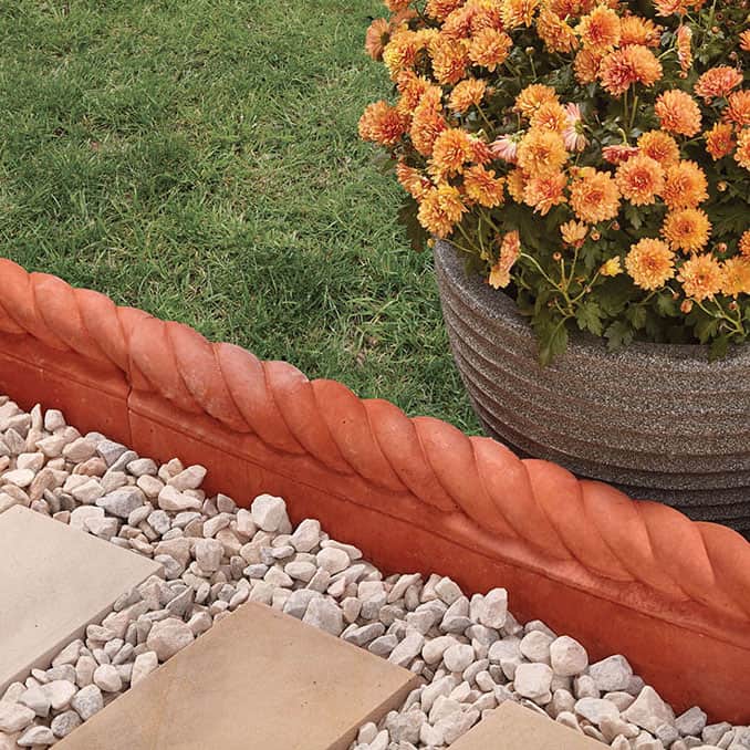ROPE TOP EDGING (RED) (450MM) EACH Buildland Ltd