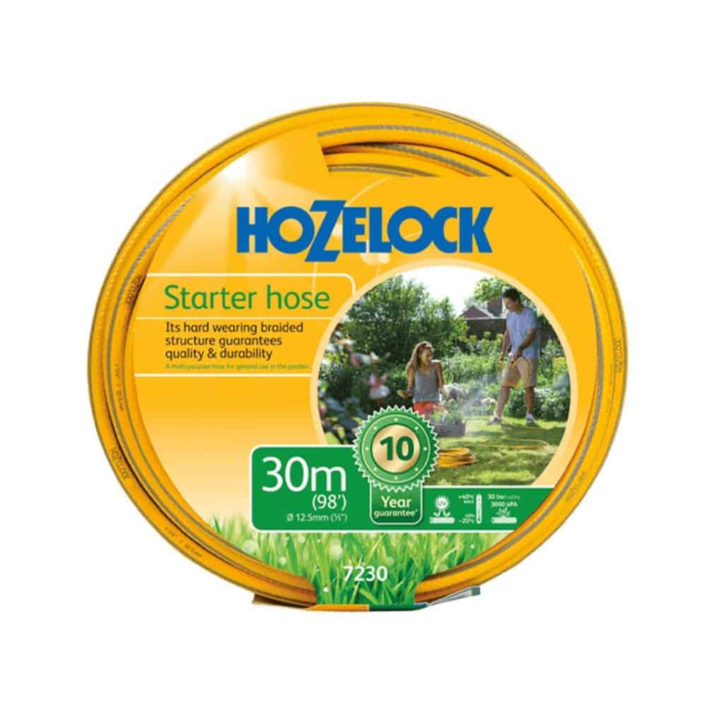 Hozelock Starter Hose Set 30m C/W Fittings UK Bricks, Timber, Pavers