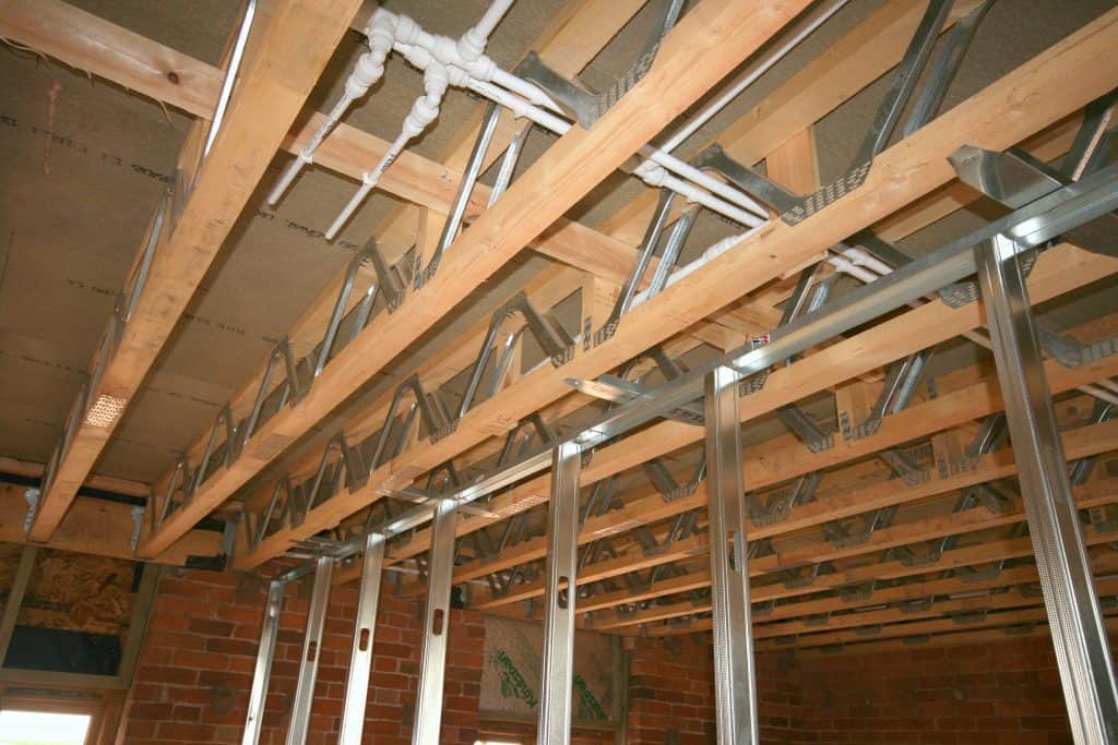 Posi joist installed with services
