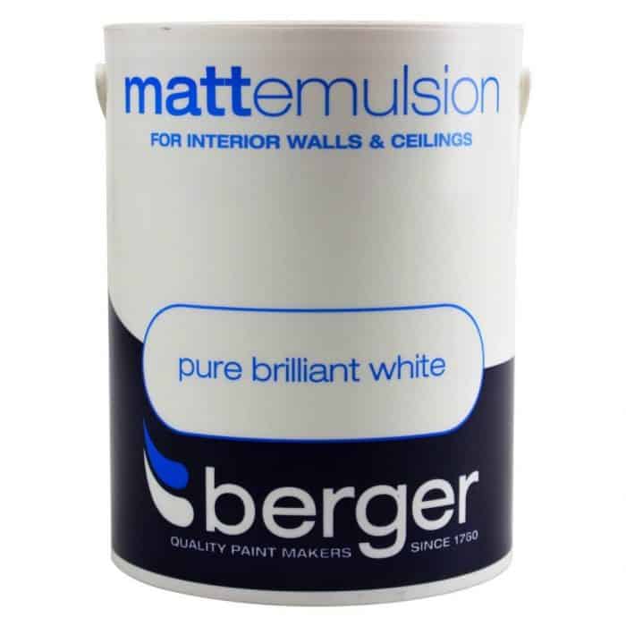 BERGER MATT EMULSION 5 LT PURE BRILLIANT WHITE