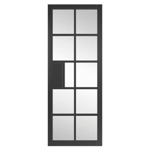 Plaza Black Clear Glass Internal Door