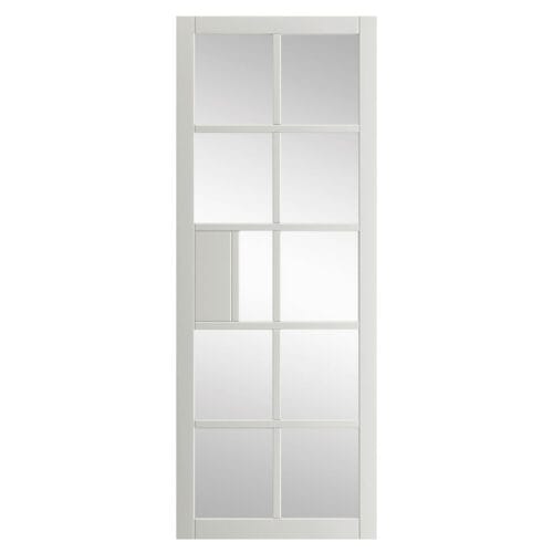 Plaza White Clear Glass Internal Door