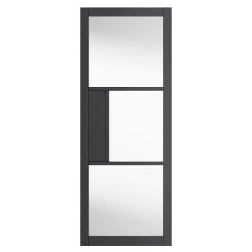 Cosmo Grey Clear Glass Internal Door
