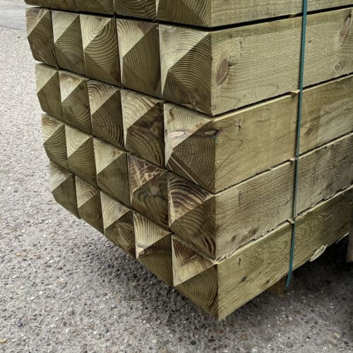 Wooden Posts Green 2400mm x 200mm x 200mm