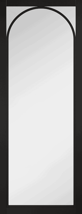 Black Melrose Clear Glazed