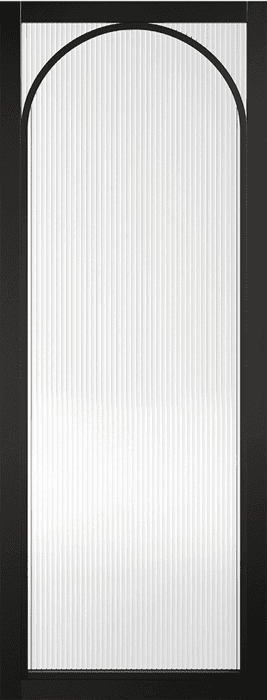 Black Melrose Reeded Glazed