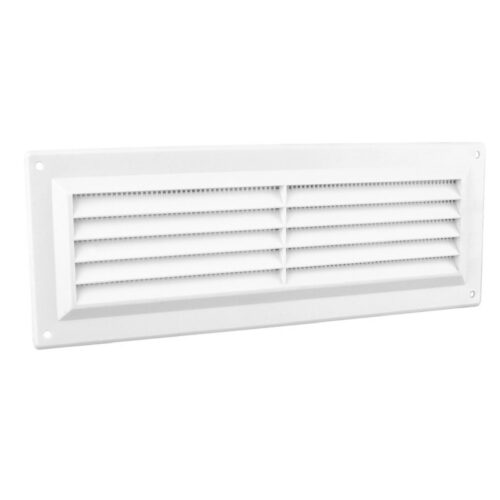 White Louvre Vent With Fly Screen